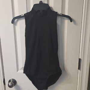 Black Sleeveless Kids One Piece